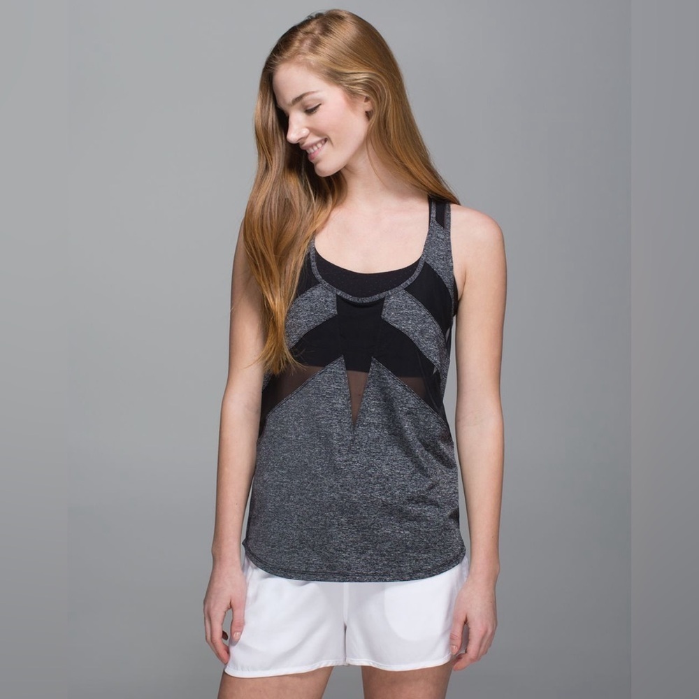 Lululemon If You're Lucky Tank Top - Heathered Black / Black
